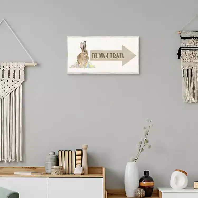 Easter Decorations>Kirklands Home Bunny Trail Arrow Easter Canvas Wall Art
