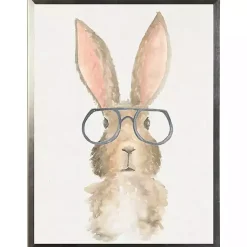 Easter Decorations>Kirklands Home Bunny Wearing Glasses Framed Art Print