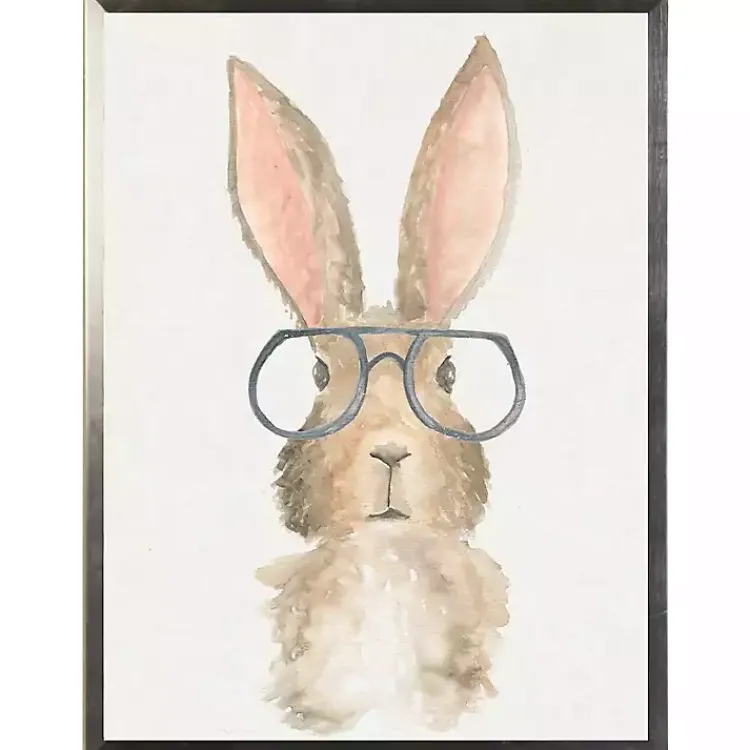 Easter Decorations>Kirklands Home Bunny Wearing Glasses Framed Art Print