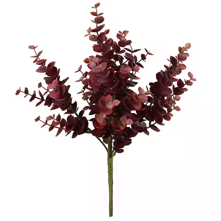 Stems & Bouquets>Kirklands Home Burgundy Jade Leaf Sprays, Set of 4