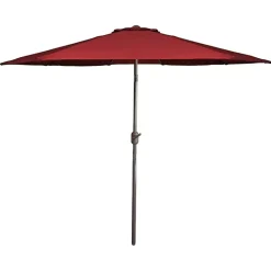 Kirklands Home Burgundy Tilt Hand Crank Outdoor Umbrella Clearance