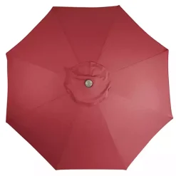 Kirklands Home Burgundy Tilt Hand Crank Outdoor Umbrella Clearance