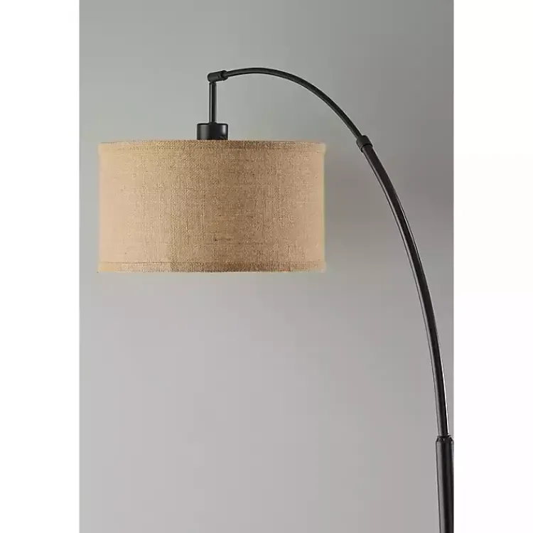Kirklands Home Burlap Arc Floor Lamp Tan Hot