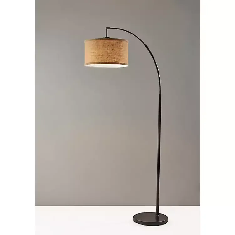 Kirklands Home Burlap Arc Floor Lamp Tan Hot