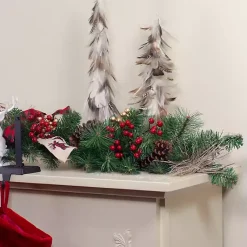 Christmas Arrangements & Garland>Kirklands Home Burlap Buffalo Check Foliage Garland