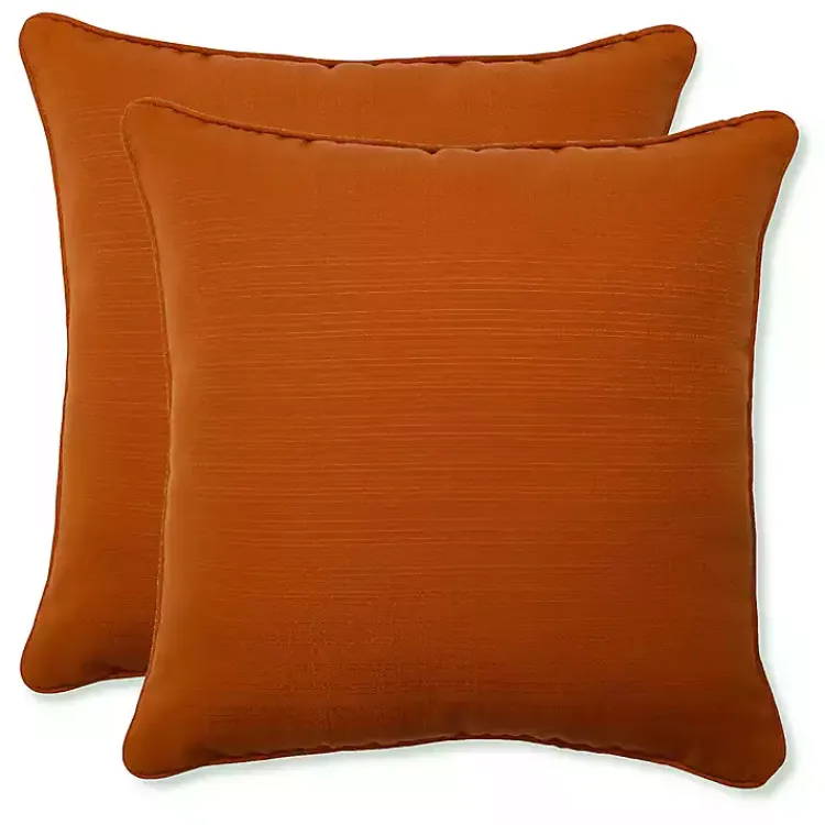 Kirklands Home Burnt Outdoor Pillows, Set of 2 Orange