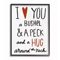 Kirklands Home Bushel Peck & Hug Framed Giclee Canvas Art New