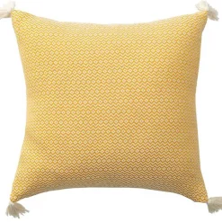 Pillows>Kirklands Home Buttercup Chevron Organic Cotton Throw Pillow Yellow