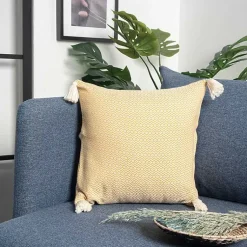 Pillows>Kirklands Home Buttercup Chevron Organic Cotton Throw Pillow Yellow