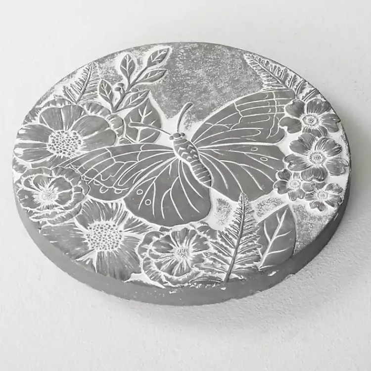 Kirklands Home Butterfly Cement Stepping Stone Gray Outlet