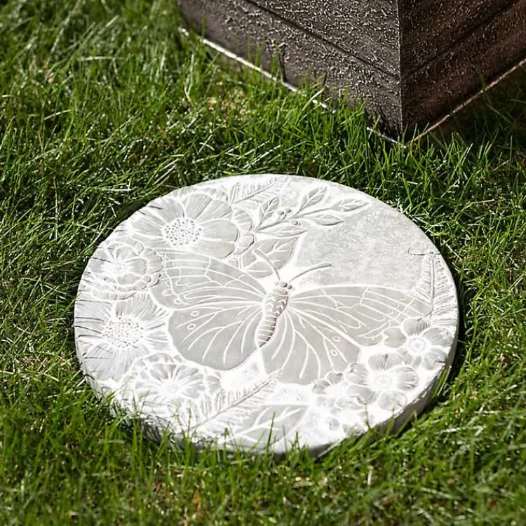 Kirklands Home Butterfly Cement Stepping Stone Gray Outlet