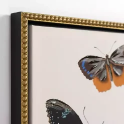 Kirklands Home Butterfly Swarm Framed Canvas Art Prints, Set of 3 Multi Online