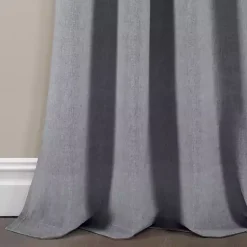 Kirklands Home Buttons and Stripes Curtain Panel Set, 84 in. Gray Clearance