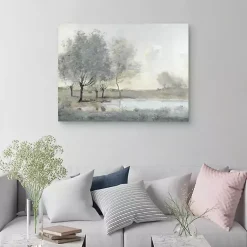 Kirklands Home By the Pond II Canvas Art Print Gray Outlet