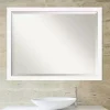 Kirklands Home Cabinet White Narrow Frame Beveled Mirror Best