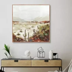 Kirklands Home Cactus Canyon Western Framed Canvas Art Discount