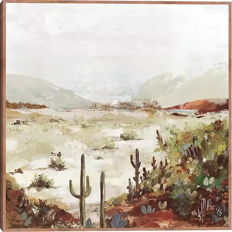 Kirklands Home Cactus Canyon Western Framed Canvas Art Discount