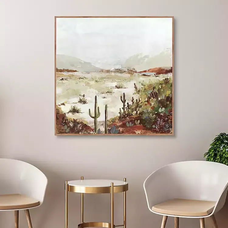 Kirklands Home Cactus Canyon Western Framed Canvas Art Discount