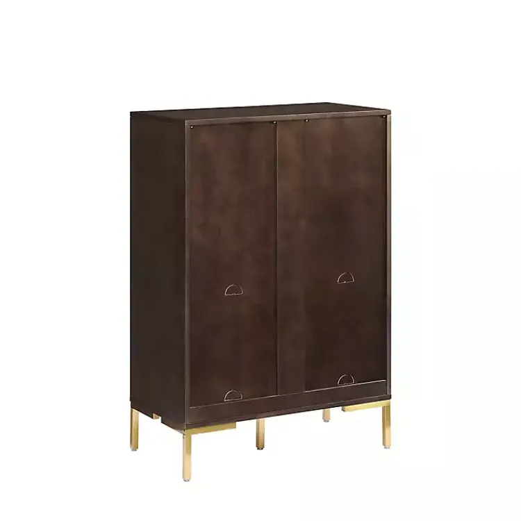 Kirklands Home Cadence Gold Record Storage Bookcase New