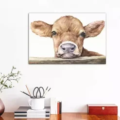 Kirklands Home Calf Canvas Art Print, 26x18 Brown Discount