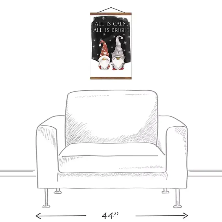 Christmas Art & Wall Decor>Kirklands Home Calm and Bright Christmas Gnomes Hanging Art Print