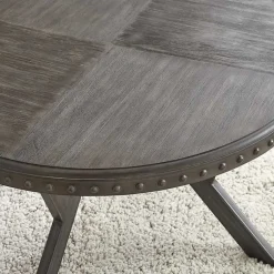 Kirklands Home Calvert Round Coffee Table Gray Sale
