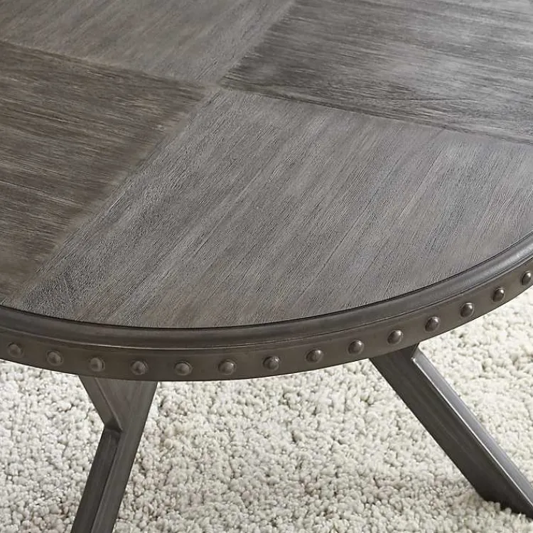 Kirklands Home Calvert Round Coffee Table Gray Sale