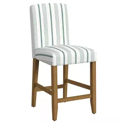 Kirklands Home Calypso Striped Upholstered Counter Stool