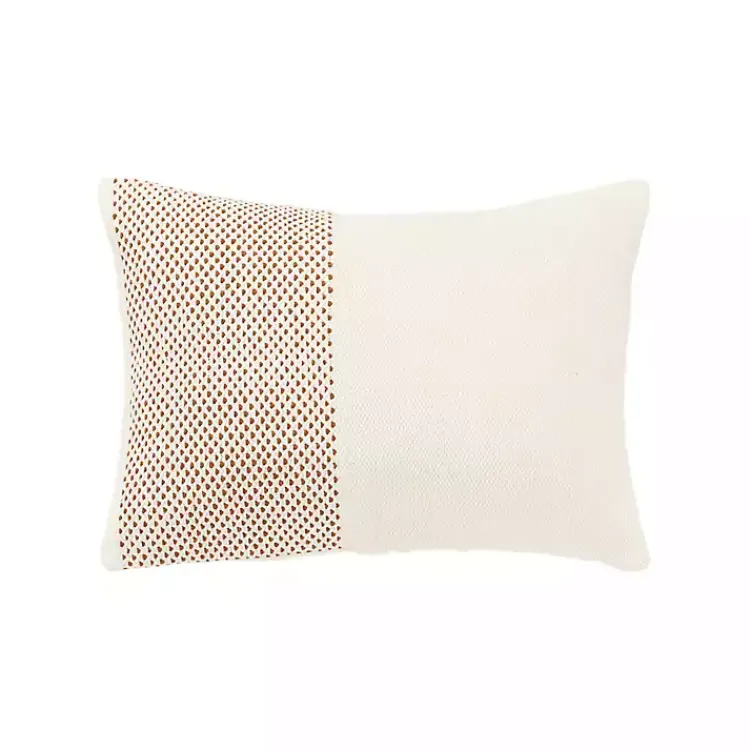 Pillows>Kirklands Home Camel Dotted Colorblock Throw Pillow
