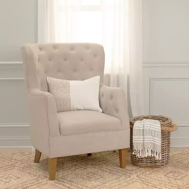 Pillows>Kirklands Home Camel Dotted Colorblock Throw Pillow