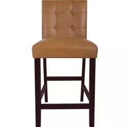 Kirklands Home Camel Faux Leather Jeremy Counter Stools, Set of 2 Brown Online