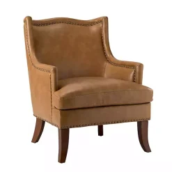 Kirklands Home Camel Faux Leather Ophelia Accent Chair Tan Online