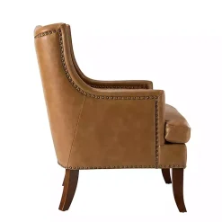 Kirklands Home Camel Faux Leather Ophelia Accent Chair Tan Online