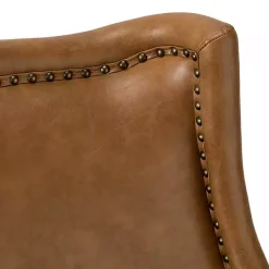 Kirklands Home Camel Faux Leather Ophelia Accent Chair Tan Online