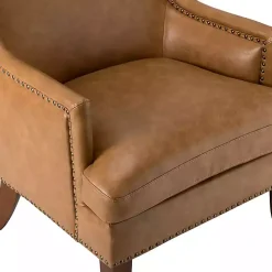 Kirklands Home Camel Faux Leather Ophelia Accent Chair Tan Online