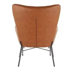 Kirklands Home Camel Faux Leather 2-pc. Chair and Ottoman Set Brown Best