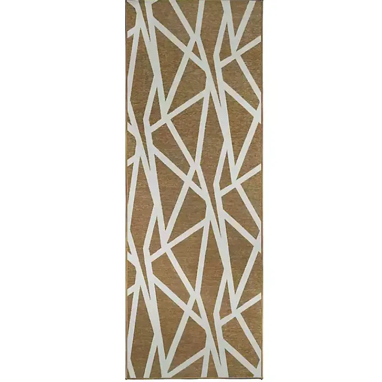 Kirklands Home Camel Intersections Washable Runner, 2x7 Best