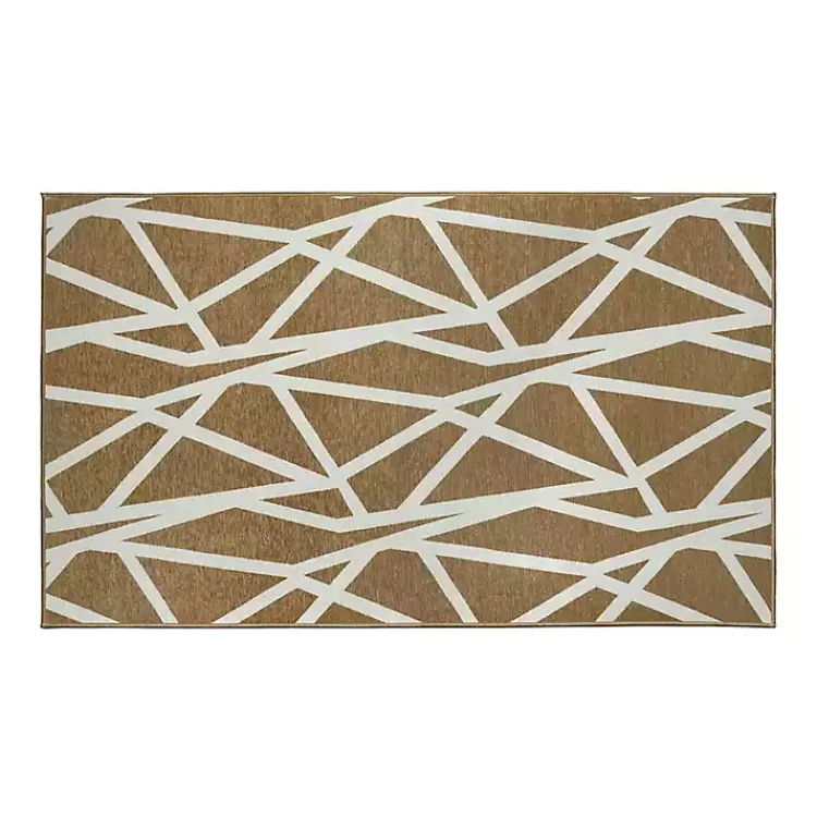 Kirklands Home Camel Intersections Washable Area Rug, 3x5 Discount
