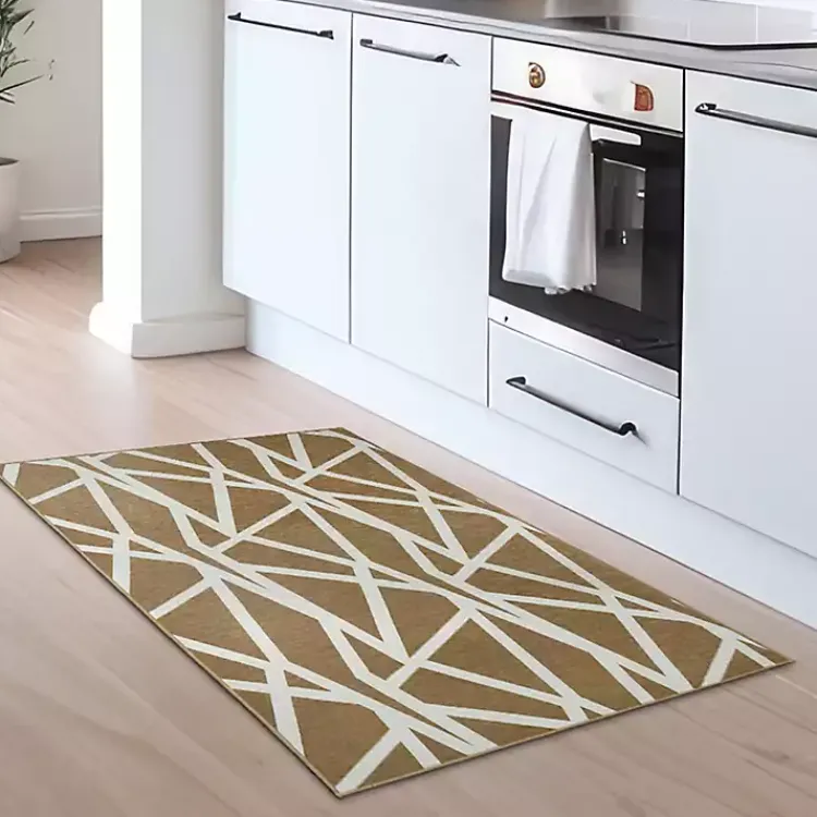 Kirklands Home Camel Intersections Washable Area Rug, 3x5 Discount