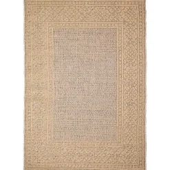 Kirklands Home Camel Leopard Border Outdoor Area Rug, 5x7 Tan Best