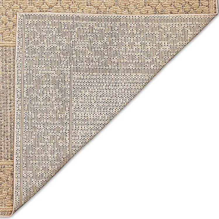 Kirklands Home Camel Leopard Border Outdoor Area Rug, 5x7 Tan Best