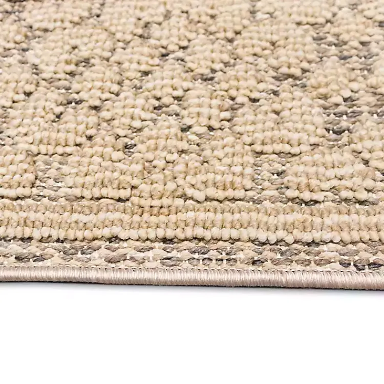 Kirklands Home Camel Leopard Border Outdoor Area Rug, 5x7 Tan Best