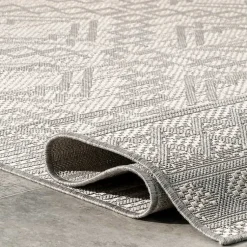 Kirklands Home Cammie Gray Moroccan Geometric Outdoor Rug, 5x8 Online