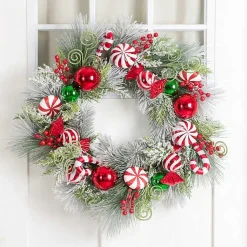 Wreaths>Kirklands Home Candy Cane Swirl Christmas Wreath