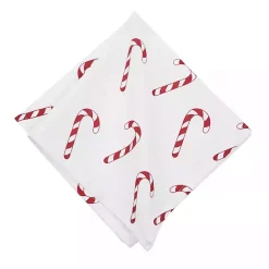 Christmas Dining & Entertaining>Kirklands Home Candy Cane Wishes Napkins, Set of 6