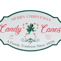 Christmas Art & Wall Decor>Kirklands Home Candy Canes Metal Wall Plaque