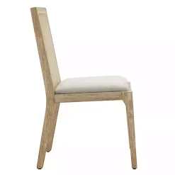 Kirklands Home Cane Back Upholstered Wood Dining Chairs, Set of 2 Tan Hot