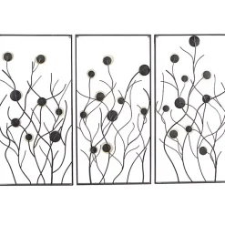 Kirklands Home Capiz Flowers Metal Wall Plaques, Set of 3 Best