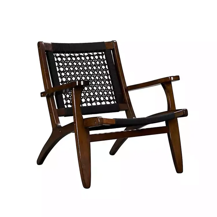 Kirklands Home Cappuccino Woven Accent Chair Black Discount