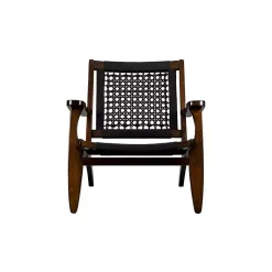 Kirklands Home Cappuccino Woven Accent Chair Black Discount
